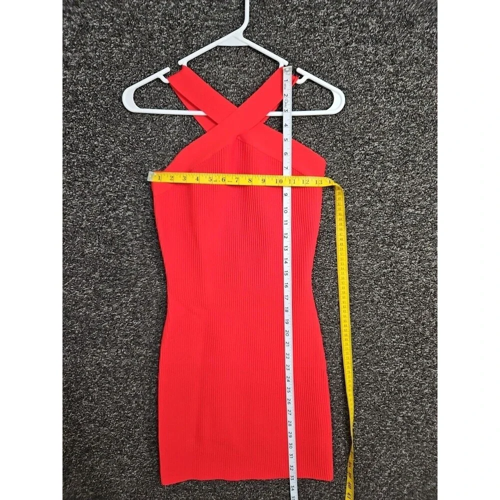 Sincerely Jules XS Red Stretch Knit Mini Bodycon Dress NWOT